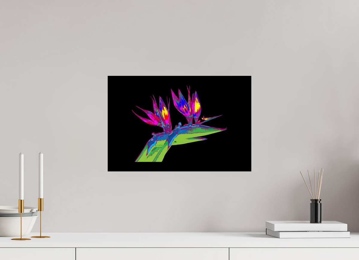 45 x 30 cm, Photo Print Under Acrylic Glass Papageienblume