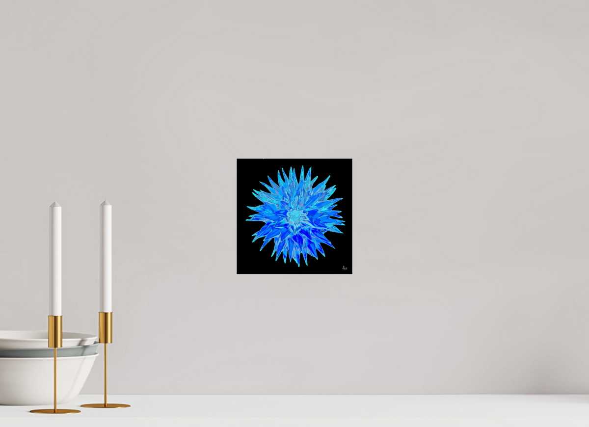 20 x 20 cm, Photo Print On Fuji Crystal DP II Blaue Dahlie