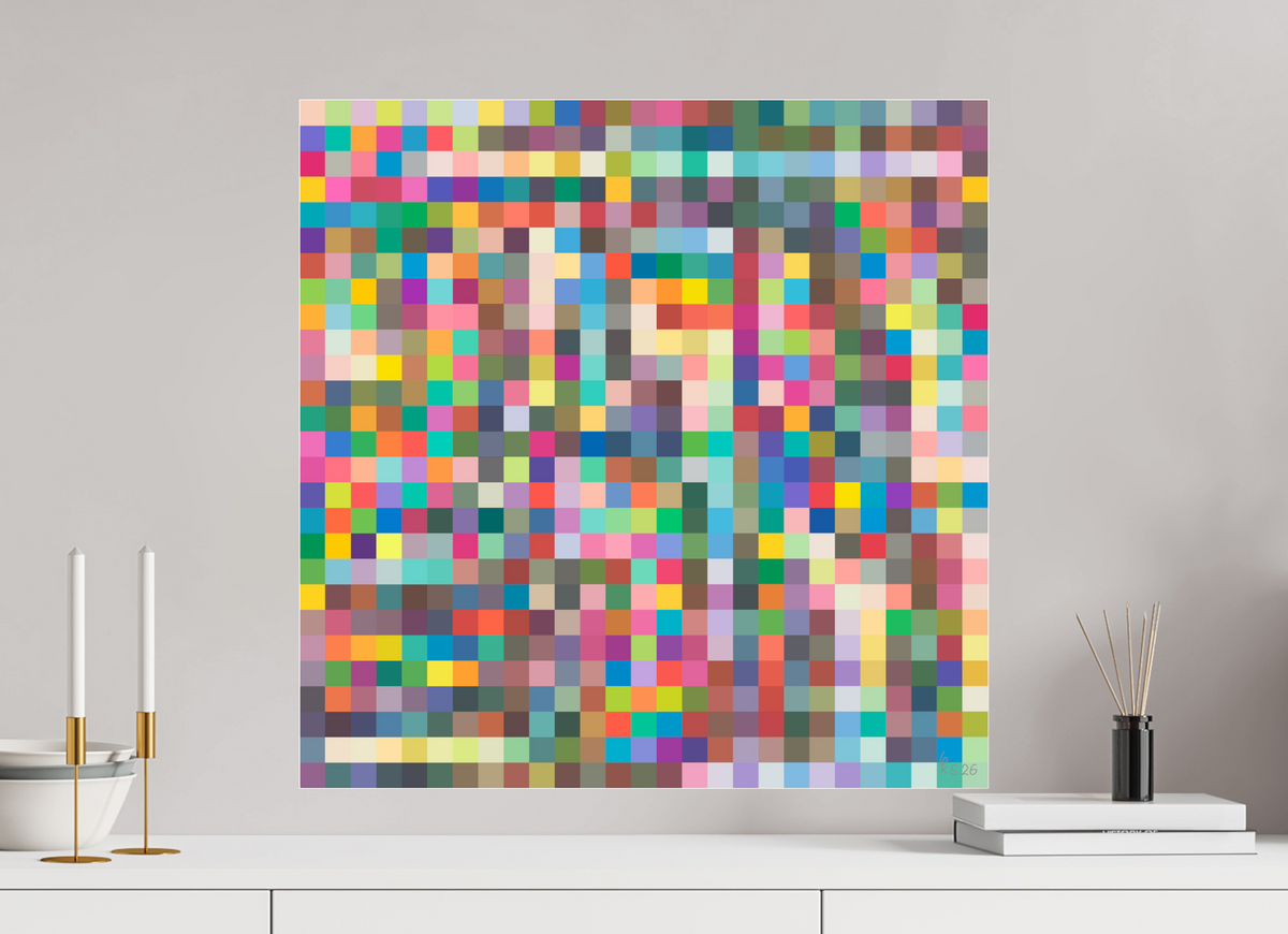 60 x 60 cm, Photo Print Under Acrylic Glass 099 Pixelteppich