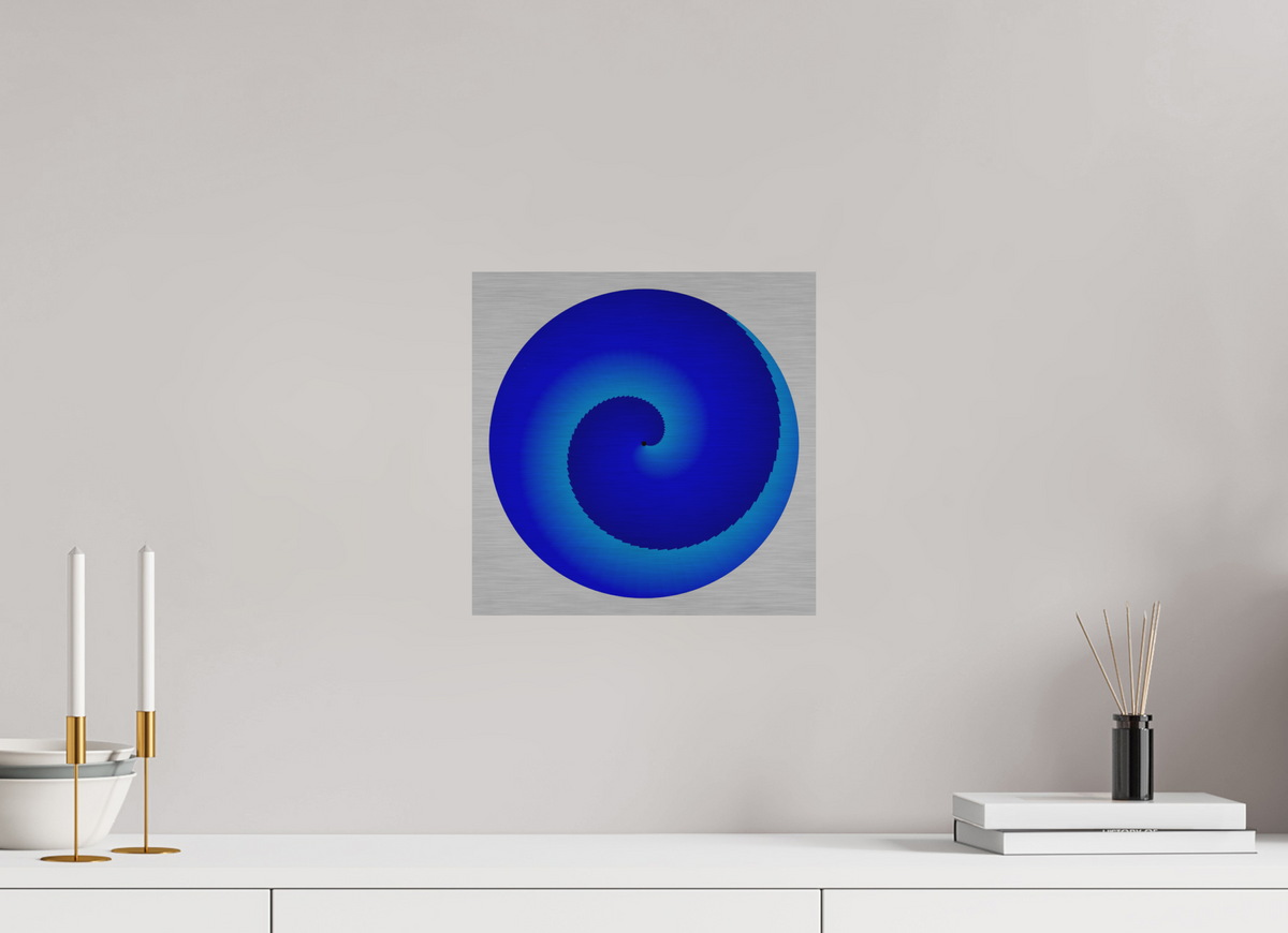 30 x 30 cm, Alu gebü. Blauer Kreisel