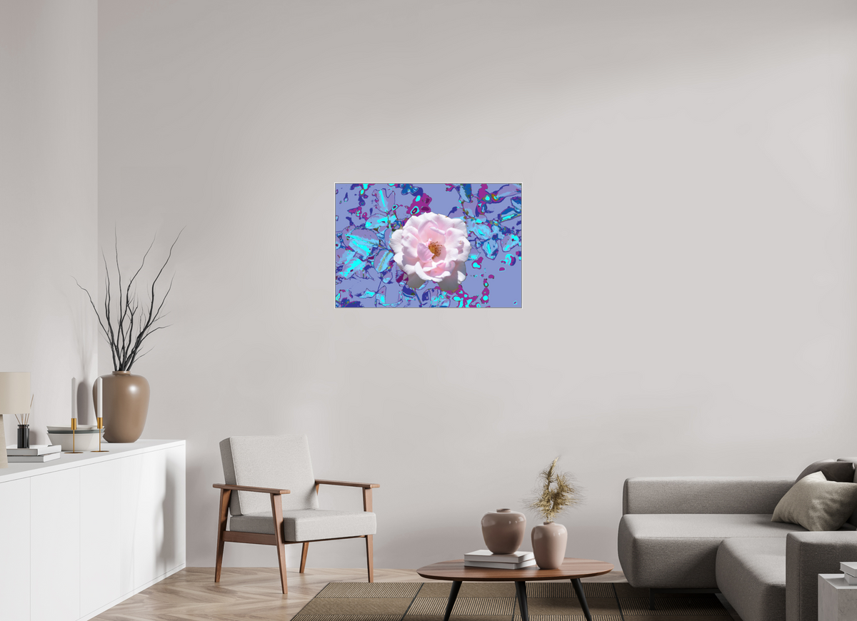 90 x 60 cm, Acryl Matt Artbox 25mm weiß 311 Abstrakte Rose