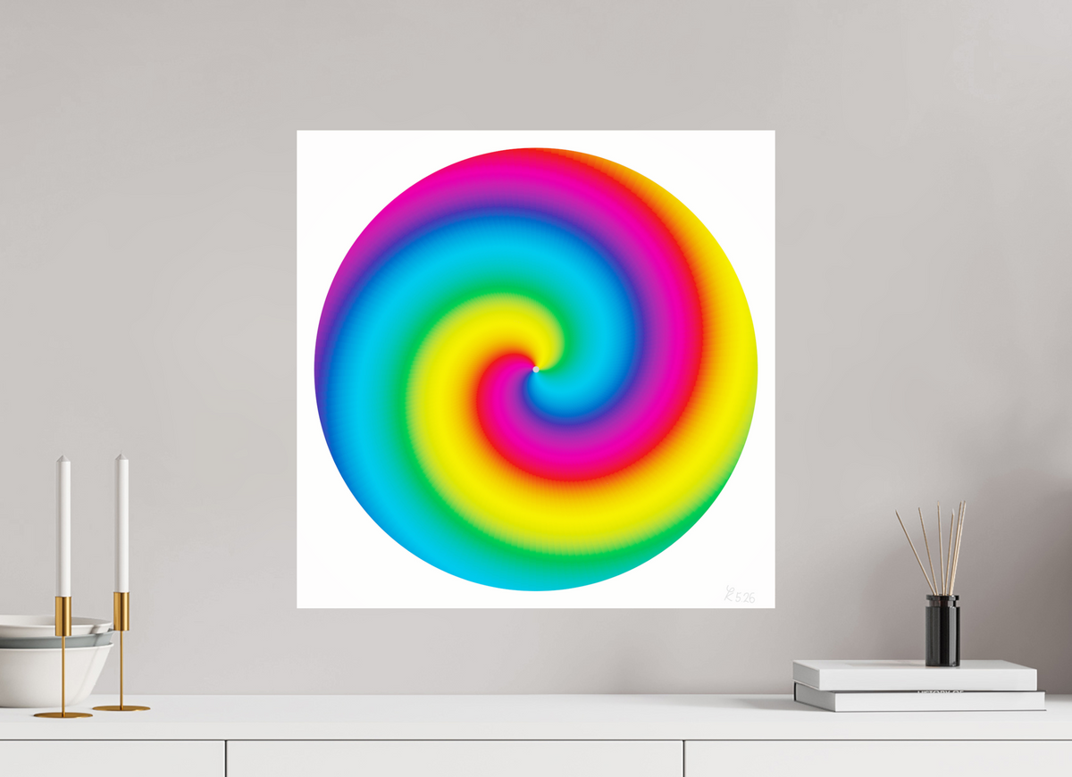 50 x 50 cm, Photo Print Under Acrylic Glass 076 Farbwirbel