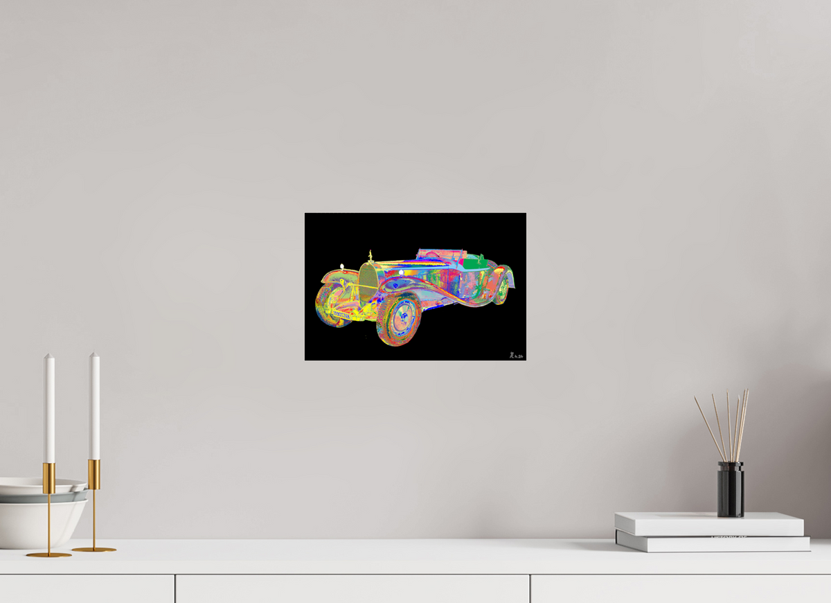 30 x 20 cm, Photo Print Under Acrylic Glass Bugatti