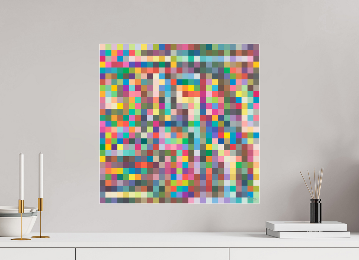 50 x 50 cm, Photo Print Under Acrylic Glass 099 Pixelteppich