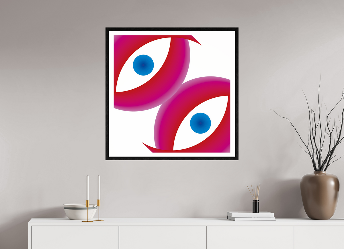 80 x 80 cm, Floater Frame 060 Doppelte Sicht