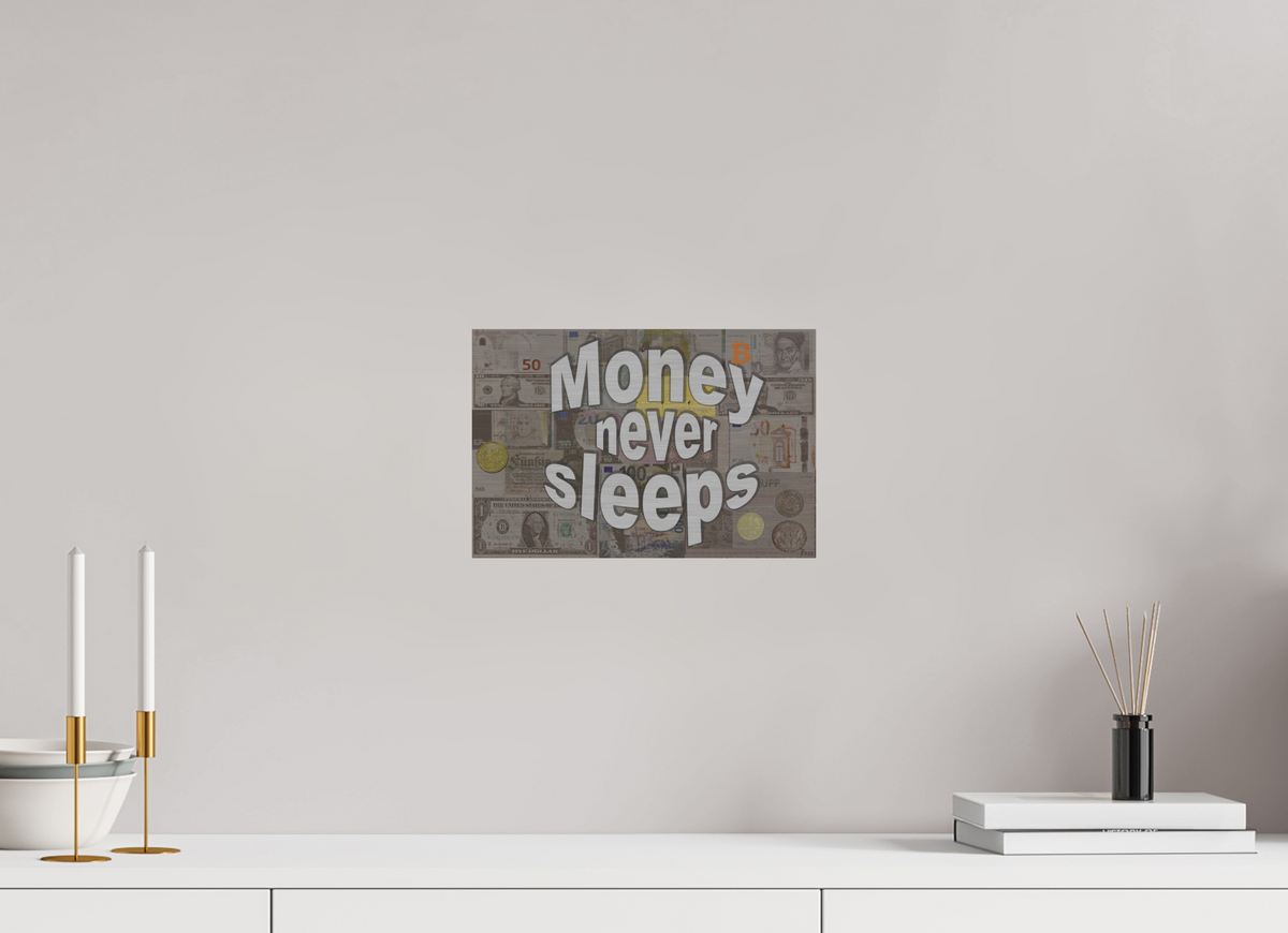 30 x 20 cm, Alu gebü. Money never sleeps
