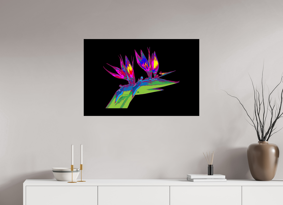 90 x 60 cm, Photo Print Under Acrylic Glass Papageienblume