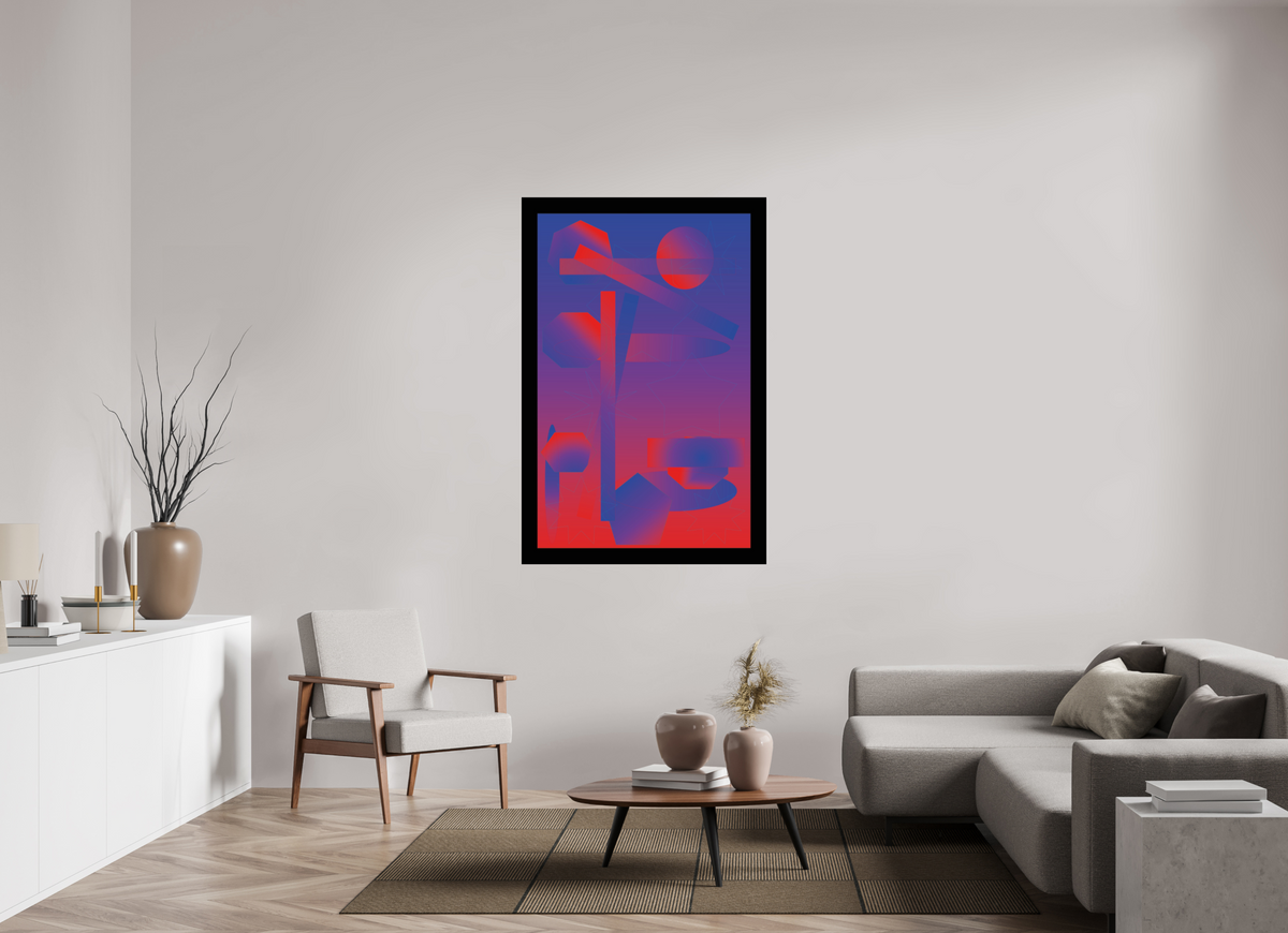 100 x 150 cm, Photo Print Under Acrylic Glass 062 Konflikt der Formen