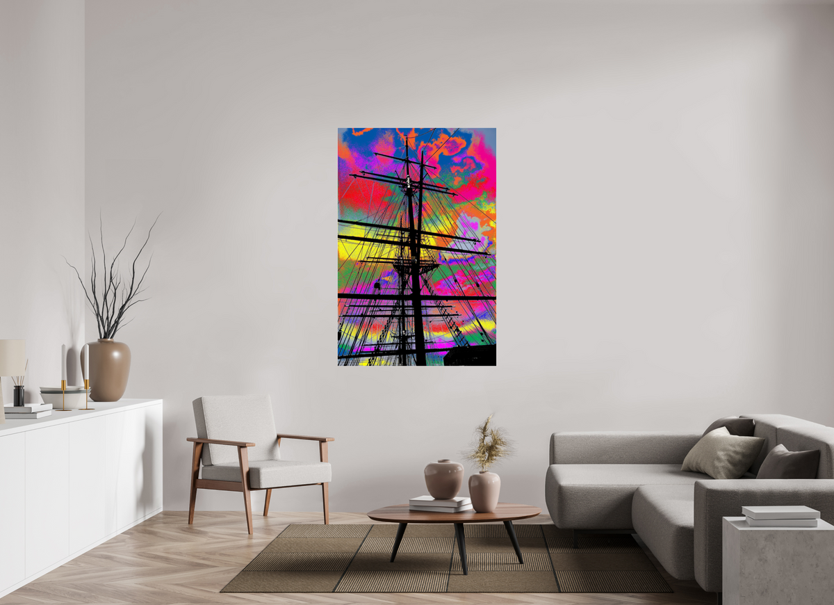 100 x 150 cm, Photo Print Under Acrylic Glass Segelschulschiff Deutschland 1