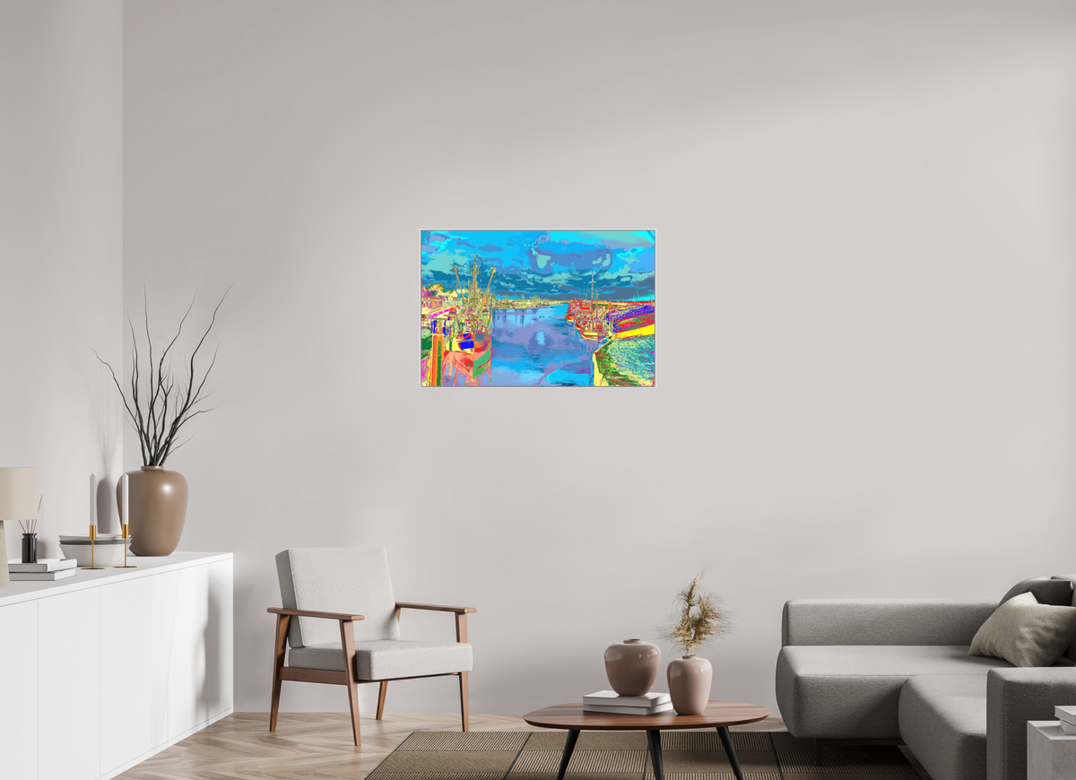 90 x 60 cm, Acryl Matt Artbox 25mm weiß 731 Greetsiel