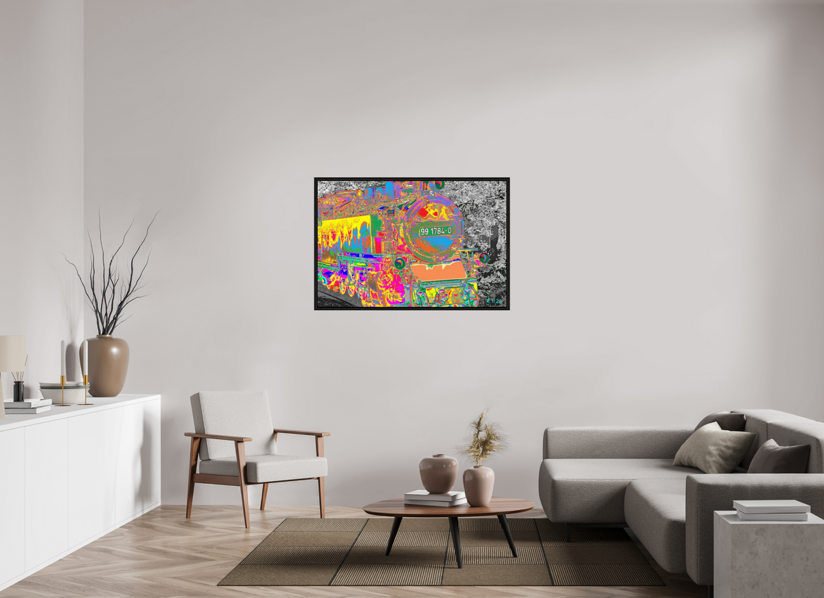 120 x 80 cm, Foto unter Acrylglas glänzend, Basel 15mm Eiche schwarz 550 Rasender Roland