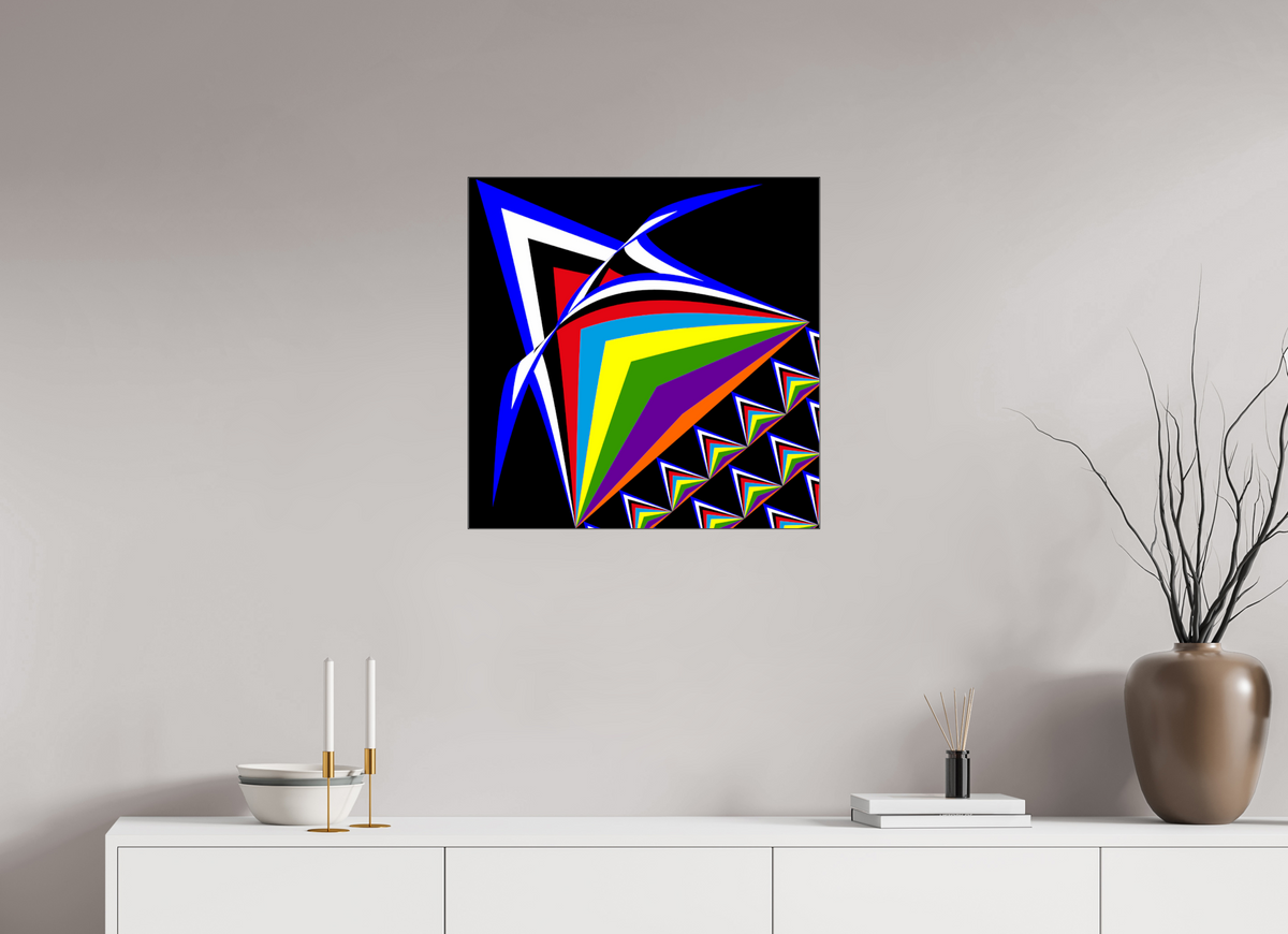 60 x 60 cm, Foto hinter Acryl Glas glänzend, Slim Line schwarz 185 Prismen