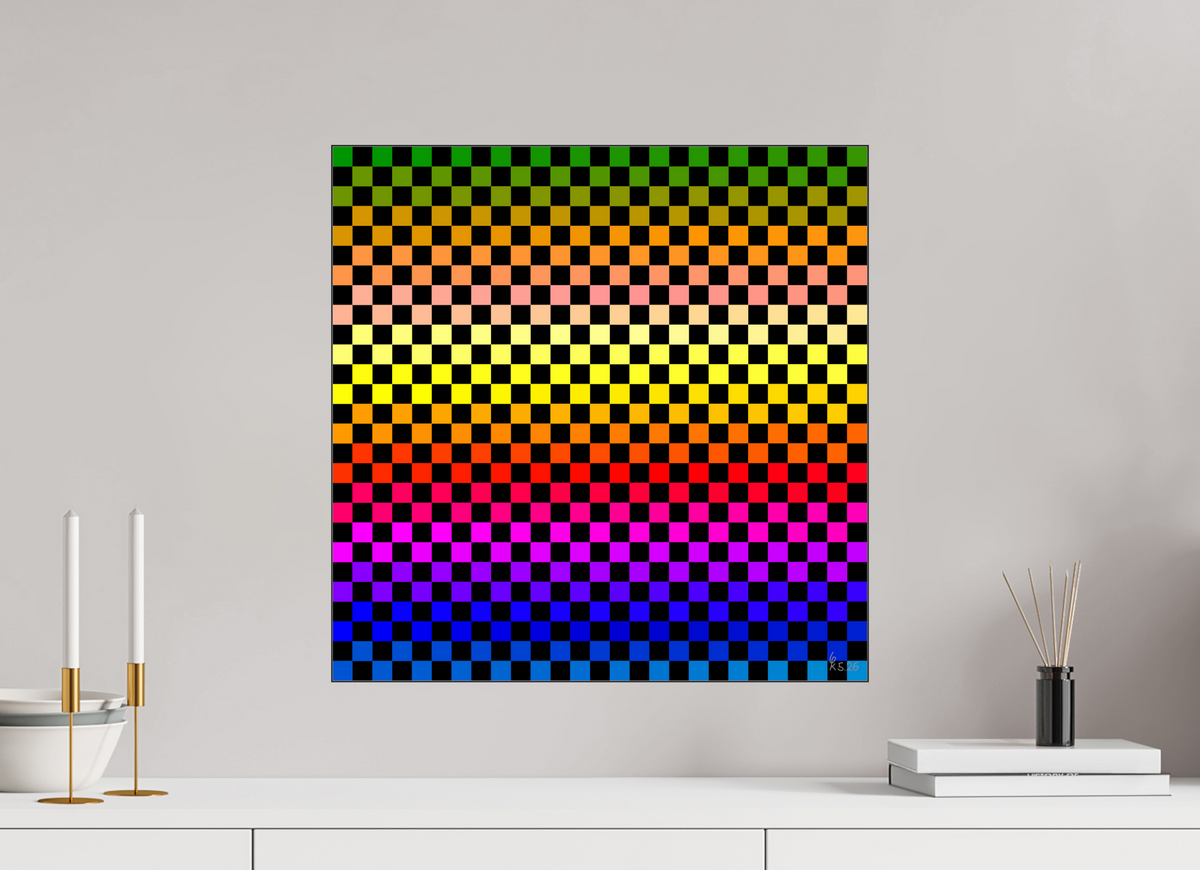 50 x 50 cm, Foto hinter Acryl Glas glänzend, Slim Line schwarz 101 PRISMA