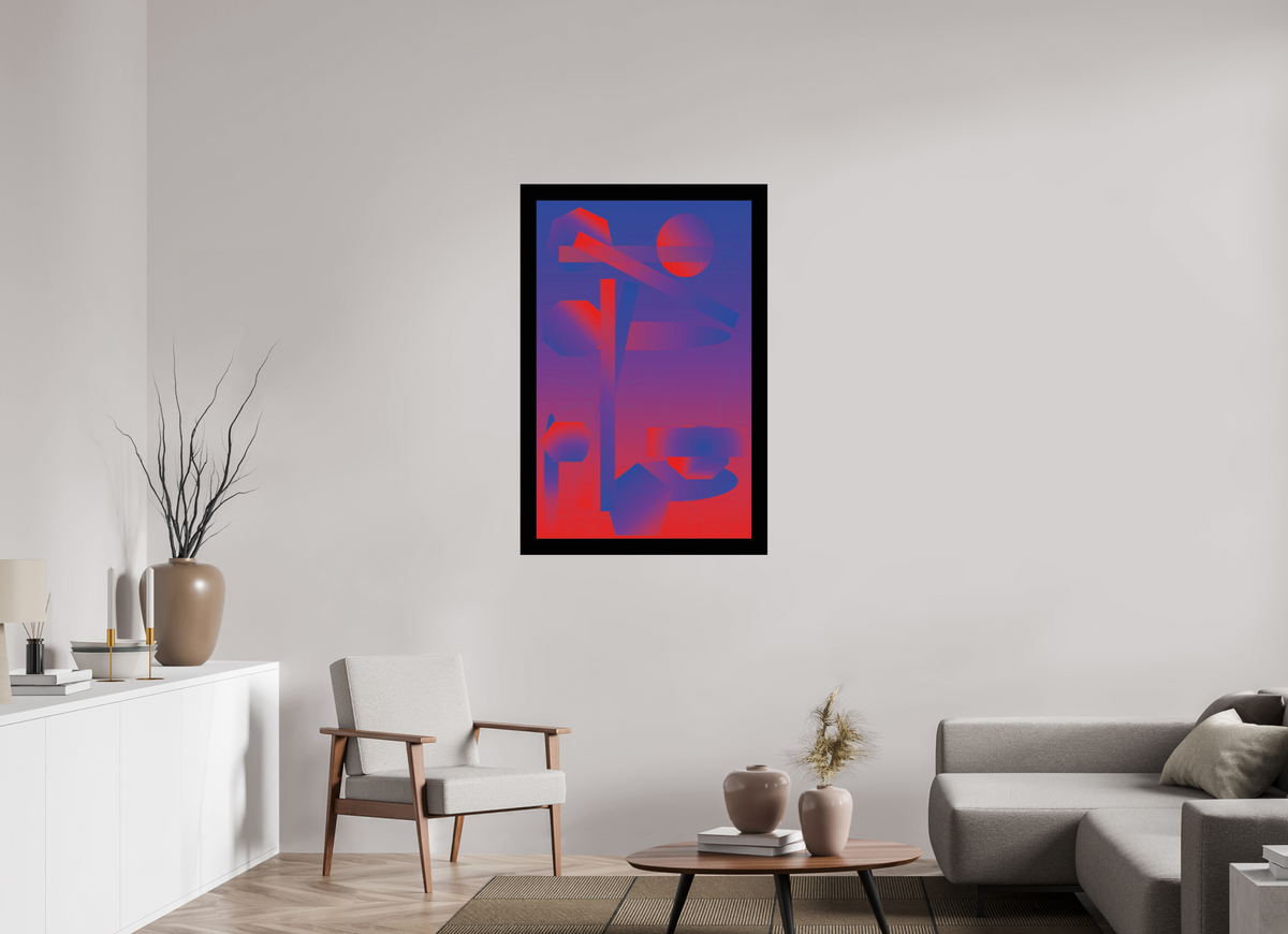 80 x 120 cm, Photo Print Under Acrylic Glass 062 Konflikt der Formen