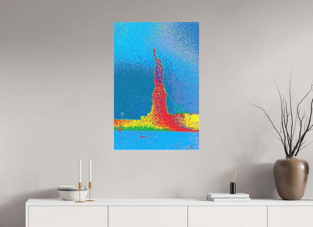 60 x 90 cm, Foto-Abzug hinter Acrylglas matt 810 NY Freiheitsstatue