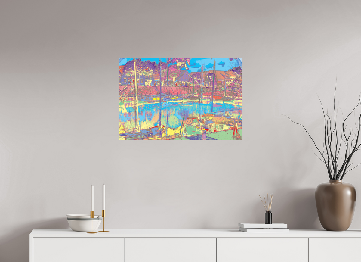 75 x 50 cm, Alu Dibond 3mm 730 Carolinensiel Hafen