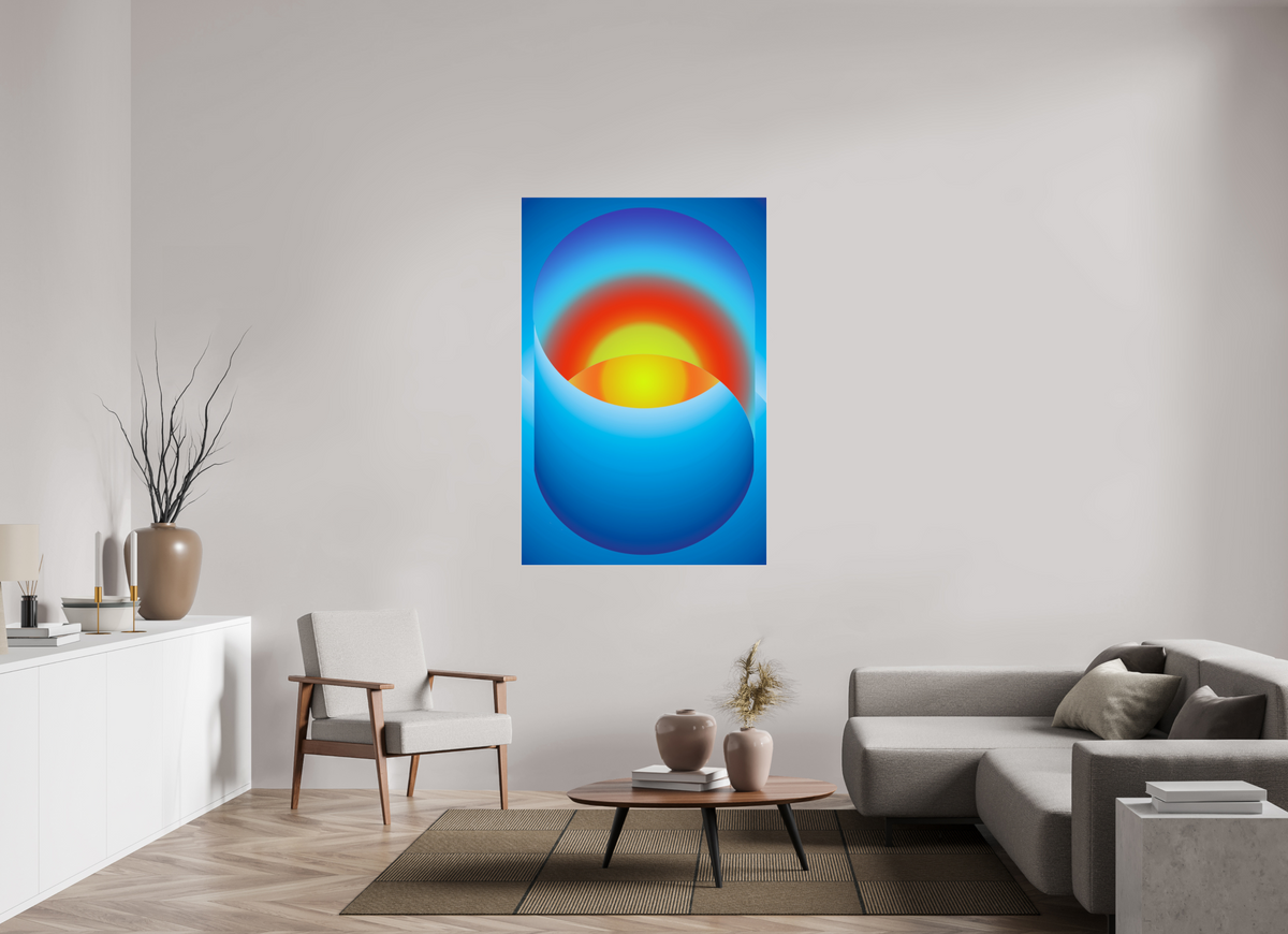 100 x 150 cm, Photo Print Under Acrylic Glass Sunrise