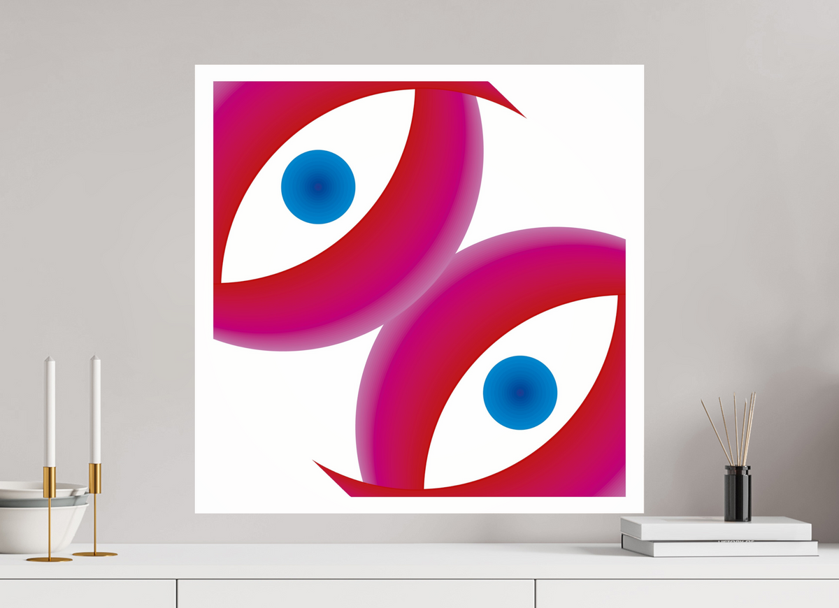 60 x 60 cm, Photo Print Under Acrylic Glass 060 Doppelte Sicht
