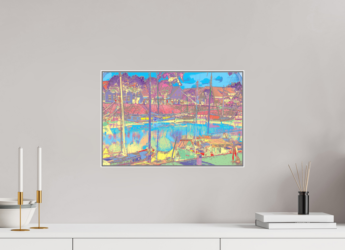 45 x 30 cm, Alu box weiß matt 730 Carolinensiel Hafen
