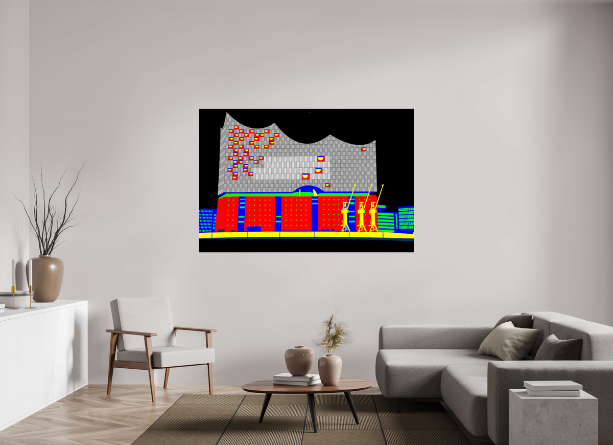 180 x 120 cm, Photo Print Under Acrylic Glass 750 Elbphilamonie