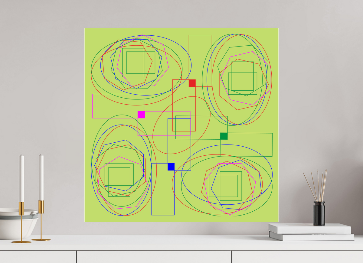 60 x 60 cm, Photo Print Under Acrylic Glass 068 Das innere Uhrwerk